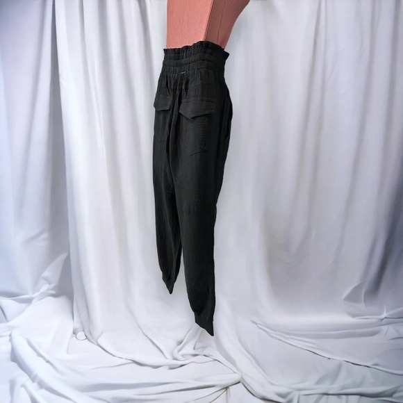 White birch cropped/petite paper bag waist joggers - Picture 7 of 11